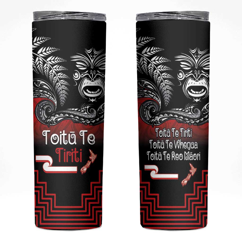 Aotearoa Toitu Te Tiriti Skinny Tumbler New Zealand Honour the Treaty - Fight Together