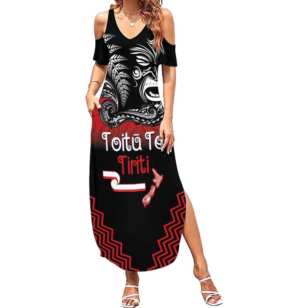 Aotearoa Toitu Te Tiriti Summer Maxi Dress New Zealand Honour the Treaty - Fight Together