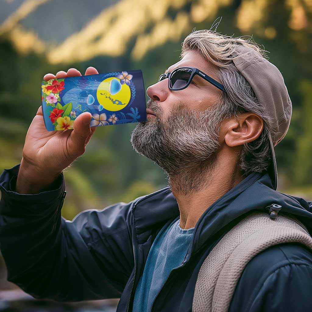 Palau Jellyfish 4 in 1 Can Cooler Tumbler Ocean Heritage Tropical Plants - Polynesian Pride