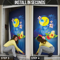 Palau Jellyfish Door Cover Ocean Heritage Tropical Plants - Polynesian Pride