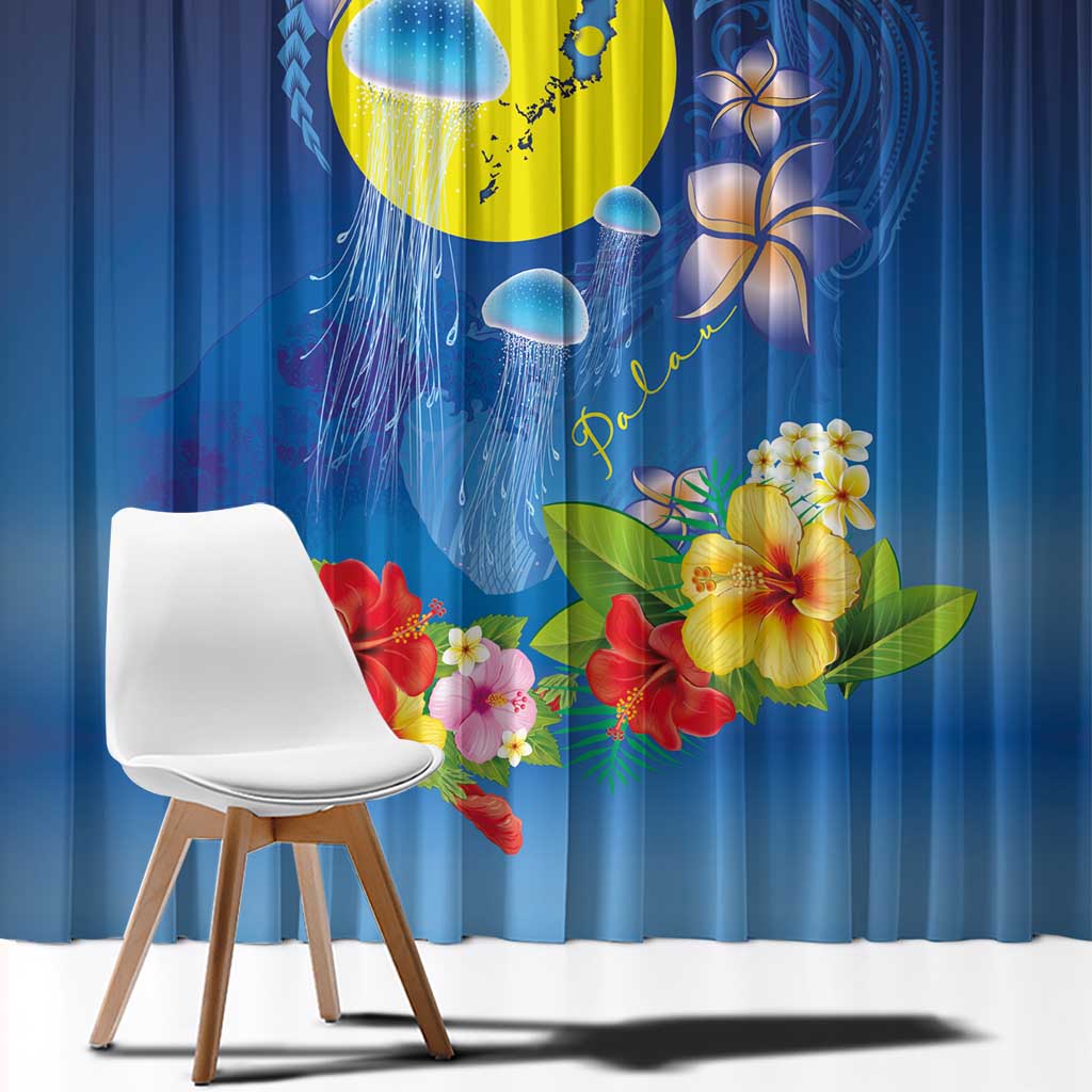 Palau Jellyfish Window Curtain Ocean Heritage Tropical Plants - Polynesian Pride