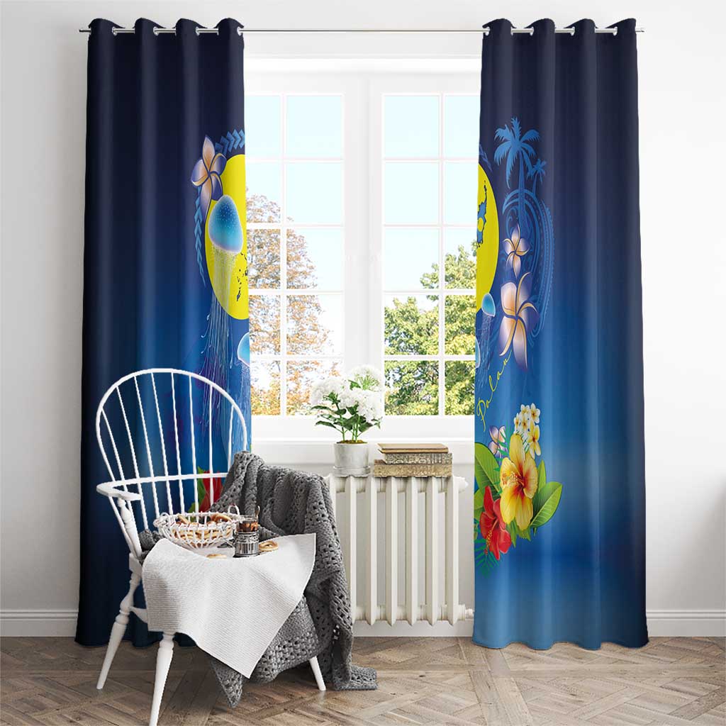 Palau Jellyfish Window Curtain Ocean Heritage Tropical Plants - Polynesian Pride