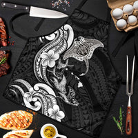 Hawaiian Manta Rays Apron Tribal Hibiscus Polynesian Tattoos Black Color - Polynesian Pride