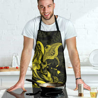 Hawaiian Manta Rays Apron Tribal Hibiscus Polynesian Tattoos Yellow Color - Polynesian Pride