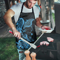 Hawaiian Manta Rays Apron Tribal Hibiscus Polynesian Tattoos Blue Color - Polynesian Pride