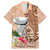 Guam Seal and Latte Stone With Ethnic Tapa Pattern Family Matching Mermaid Dress and Hawaiian Shirt Peach Fuzz Color LT03 Dad's Shirt - Short Sleeve Peach Fuzz - Polynesian Pride