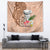 Guam Seal and Latte Stone With Ethnic Tapa Pattern Tapestry Peach Fuzz Color LT03 - Polynesian Pride