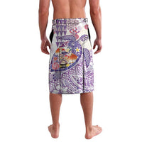 Hawaiian and Japanese Culture Together Lavalava Tropical Honu with Japanese Elements Purple Color LT03 - Polynesian Pride