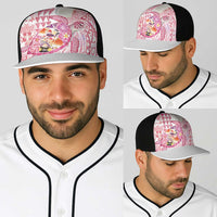 Hawaiian and Japanese Culture Together Baseball Net Cap Tropical Honu with Japanese Elements Pink Color LT03 - Polynesian Pride