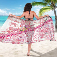 Hawaiian and Japanese Culture Together Sarong Tropical Honu with Japanese Elements Pink Color