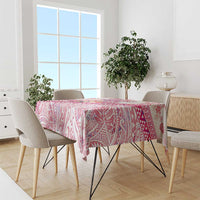 Hawaiian and Japanese Culture Together Tablecloth Tropical Honu with Japanese Elements Pink Color LT03 - Polynesian Pride
