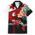 Personalised Tonga Emancipation Day Family Matching Long Sleeve Bodycon Dress and Hawaiian Shirt Flag Map and Hibiscus Flower Ngatu Pattern LT03 Dad's Shirt - Short Sleeve Black - Polynesian Pride