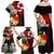 Personalised Tonga Emancipation Day Family Matching Off Shoulder Maxi Dress and Hawaiian Shirt Flag Map and Hibiscus Flower Ngatu Pattern LT03 - Polynesian Pride