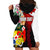 Personalised Tonga Emancipation Day Hoodie Dress Flag Map and Hibiscus Flower Ngatu Pattern LT03 - Polynesian Pride