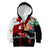 Personalised Tonga Emancipation Day Kid Hoodie Flag Map and Hibiscus Flower Ngatu Pattern LT03 Zip Hoodie Black - Polynesian Pride