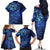 New Zealand Matariki Family Matching Off The Shoulder Long Sleeve Dress and Hawaiian Shirt Maori Pattern and Silver Fern