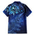 New Zealand Matariki Family Matching Off The Shoulder Long Sleeve Dress and Hawaiian Shirt Maori Pattern and Silver Fern