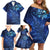 New Zealand Matariki Family Matching Off Shoulder Short Dress and Hawaiian Shirt Maori Pattern and Silver Fern