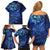 New Zealand Matariki Family Matching Off Shoulder Short Dress and Hawaiian Shirt Maori Pattern and Silver Fern