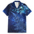 New Zealand Matariki Family Matching Off Shoulder Short Dress and Hawaiian Shirt Maori Pattern and Silver Fern