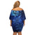 New Zealand Matariki Family Matching Off Shoulder Short Dress and Hawaiian Shirt Maori Pattern and Silver Fern