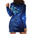 New Zealand Matariki Hoodie Dress Maori Pattern and Silver Fern