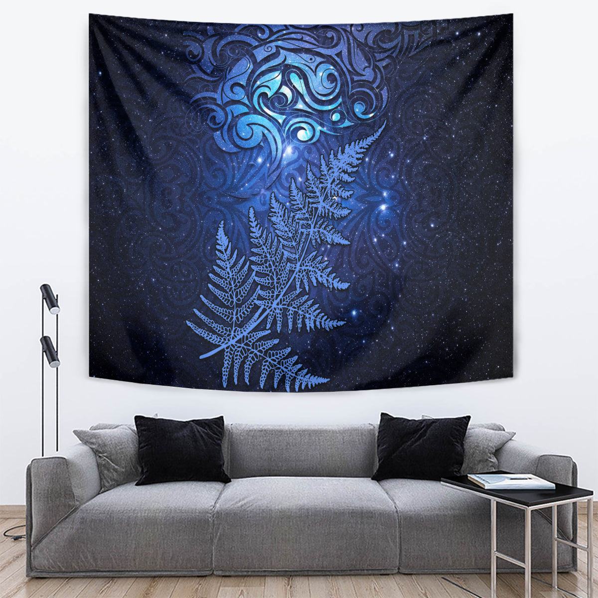 New Zealand Matariki Tapestry Maori Pattern and Silver Fern