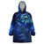 New Zealand Matariki Wearable Blanket Hoodie Maori Pattern and Silver Fern