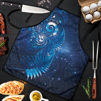 Aotearoa New Zealand New Year Apron Tribal Koru Tattoo Blue Galaxy Maori Silver Fern LT03 Blue - Polynesian Pride