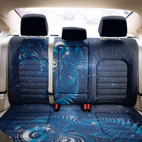 Aotearoa New Zealand New Year Back Car Seat Cover Tribal Koru Tattoo Blue Galaxy Maori Silver Fern