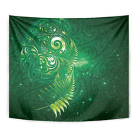 Aotearoa New Zealand New Year Tapestry Tribal Koru Tattoo Green Galaxy Maori Silver Fern
