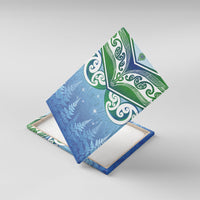 Aotearoa New Zealand New Year Canvas Wall Art Maori Motifs with Silver Fern and Matariki Stars
