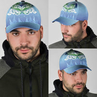 Aotearoa New Zealand New Year Classic Cap Maori Motifs with Silver Fern and Matariki Stars