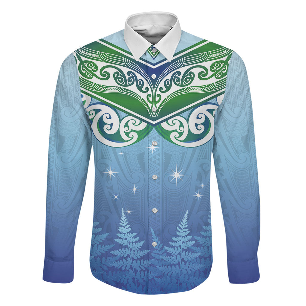 Aotearoa New Zealand New Year Family Matching Puletasi and Hawaiian Shirt Maori Motifs with Silver Fern and Matariki Stars