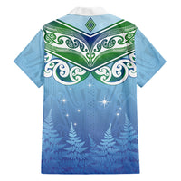 Aotearoa New Zealand New Year Hawaiian Shirt Maori Motifs with Silver Fern and Matariki Stars