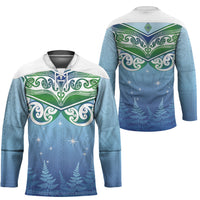 Aotearoa New Zealand New Year Hockey Jersey Maori Motifs with Silver Fern and Matariki Stars