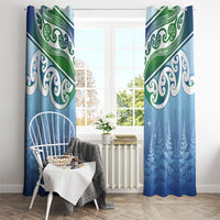 Aotearoa New Zealand New Year Window Curtain Maori Motifs with Silver Fern and Matariki Stars