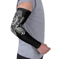 Aotearoa Moko Tribal Tattoo Arm Sleeves New Zealand Maori Penguin and Fantail Black Color