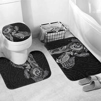 Aotearoa Moko Tribal Tattoo Bathroom Set New Zealand Maori Penguin and Fantail Black Color