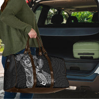 Aotearoa Moko Tribal Tattoo Travel Bag New Zealand Maori Penguin and Fantail Black Color