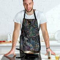 Aotearoa Moko Tribal Tattoo Apron New Zealand Maori Penguin and Fantail Paua Shell Style