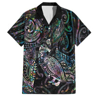 Aotearoa Moko Tribal Tattoo Family Matching Tank Maxi Dress and Hawaiian Shirt New Zealand Maori Penguin and Fantail Paua Shell Style