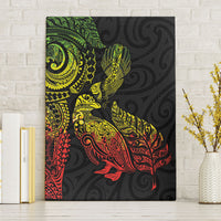 Aotearoa Moko Tribal Tattoo Canvas Wall Art New Zealand Maori Penguin and Fantail Reggae Style