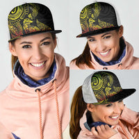 Aotearoa Moko Tribal Tattoo Mesh Trucker Cap New Zealand Maori Penguin and Fantail Reggae Style