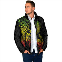 Aotearoa Moko Tribal Tattoo Padded Jacket New Zealand Maori Penguin and Fantail Reggae Style