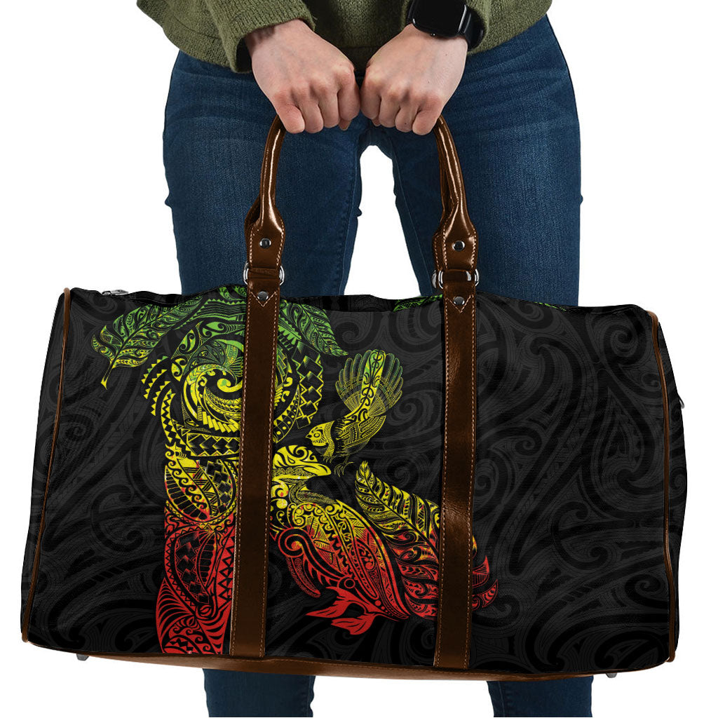 Aotearoa Moko Tribal Tattoo Travel Bag New Zealand Maori Penguin and Fantail Reggae Style LT03 Multicolor - Polynesian Pride
