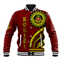 Kolisi Tonga Atele Baseball Jacket Ngatu and Polynesian Pattern LT03 Unisex Red - Polynesian Pride