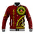 Kolisi Tonga Atele Baseball Jacket Ngatu and Polynesian Pattern