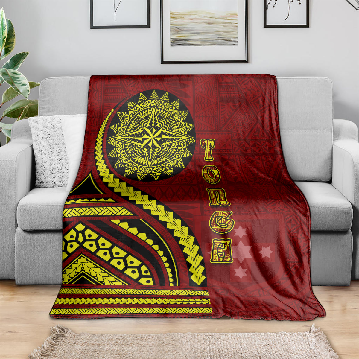 Kolisi Tonga Atele Blanket Ngatu and Polynesian Pattern LT03 - Polynesian Pride