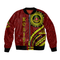 Kolisi Tonga Atele Bomber Jacket Ngatu and Polynesian Pattern LT03 Unisex Red - Polynesian Pride